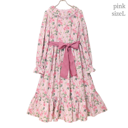 Rose gardenフリルカラーワンピース