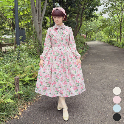 Rose gardenボウタイワンピース