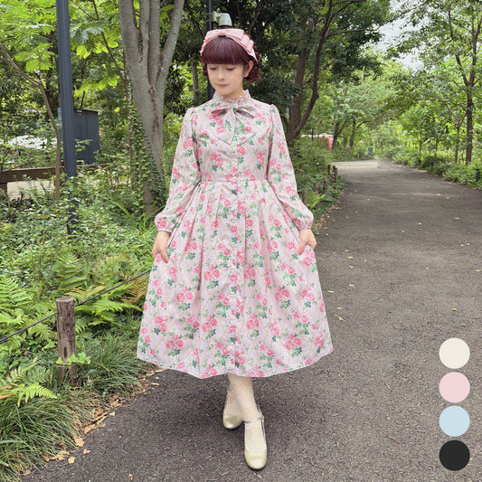 Rose gardenボウタイワンピース