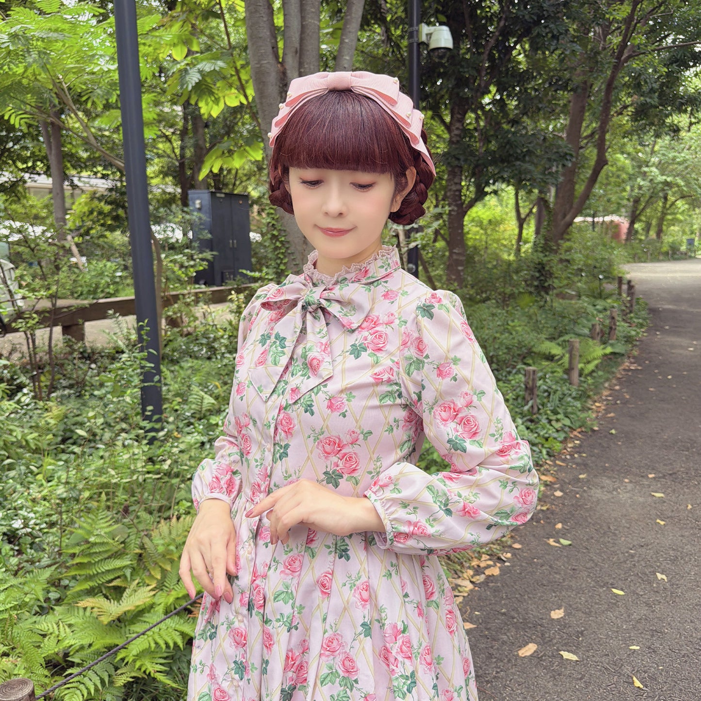 Rose gardenボウタイワンピース