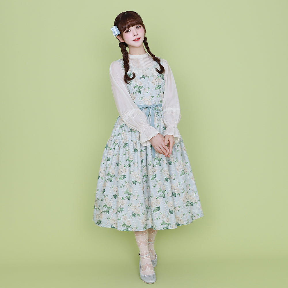 Rose garden jumper dress