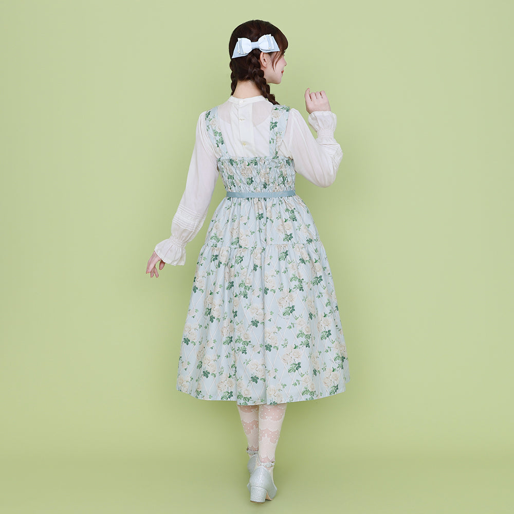 Rose garden jumper dress