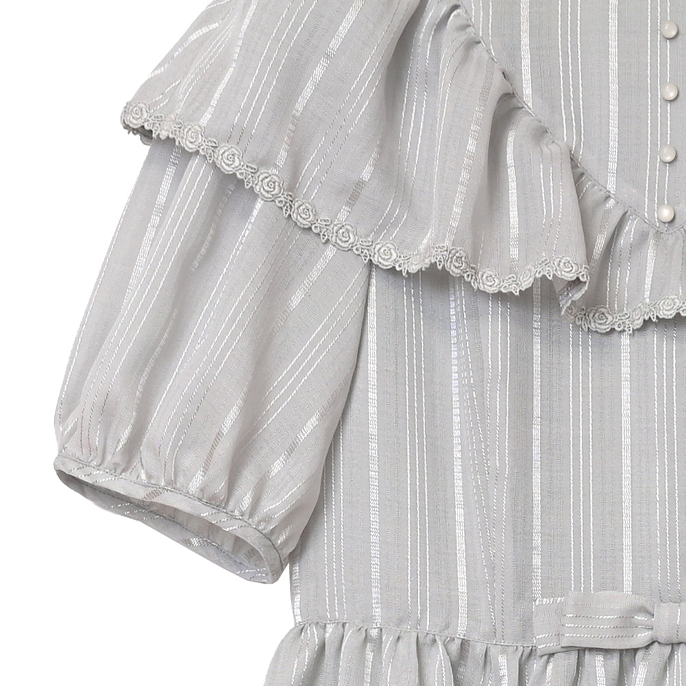 York frill striped dress