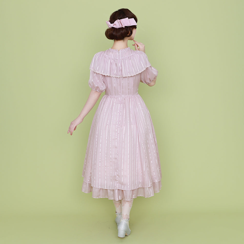 York frill striped dress