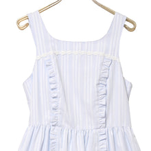 Load image into Gallery viewer, Dobby stripe frill jumper dress
