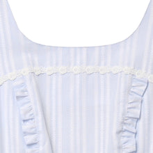 Load image into Gallery viewer, Dobby stripe frill jumper dress

