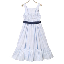 Load image into Gallery viewer, Dobby stripe frill jumper dress
