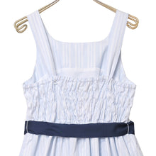 Load image into Gallery viewer, Dobby stripe frill jumper dress
