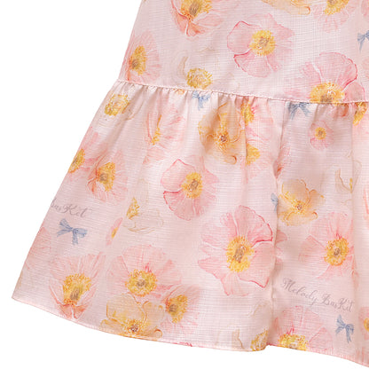 Blooming poppyリボンラインワンピース