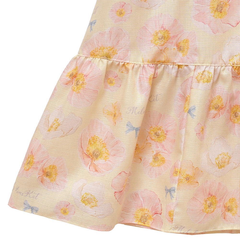 Blooming poppyリボンラインワンピース