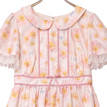 Blooming poppyリボンラインワンピース