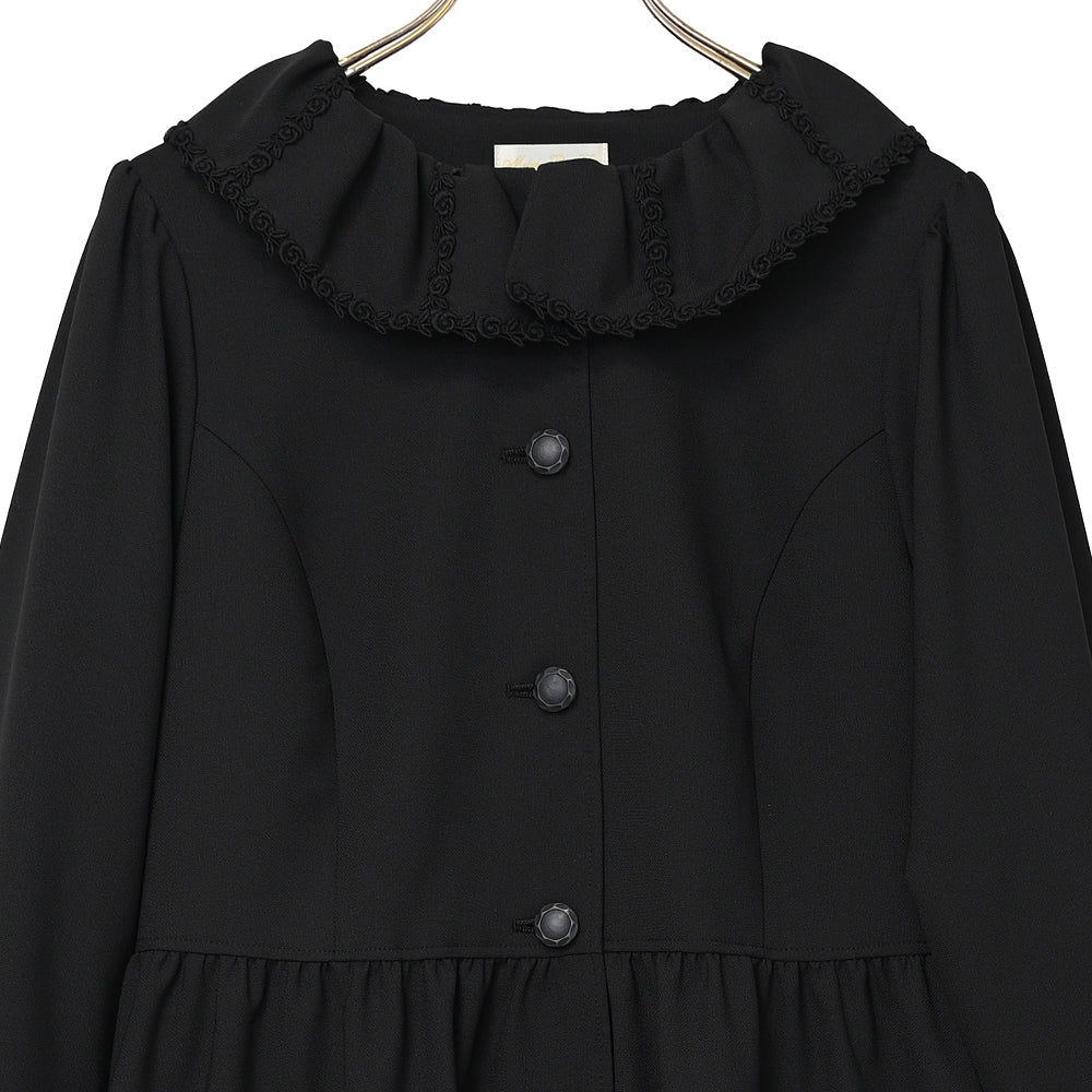 Rose lace collar spring coat