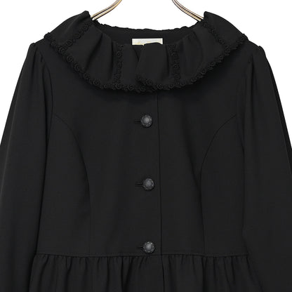 Rose lace collar spring coat