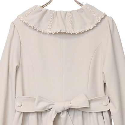 Rose lace collar spring coat