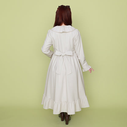 Rose lace collar spring coat