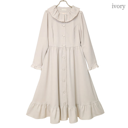 Rose lace collar spring coat