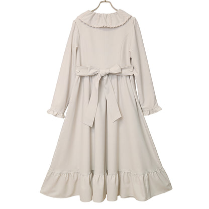 Rose lace collar spring coat