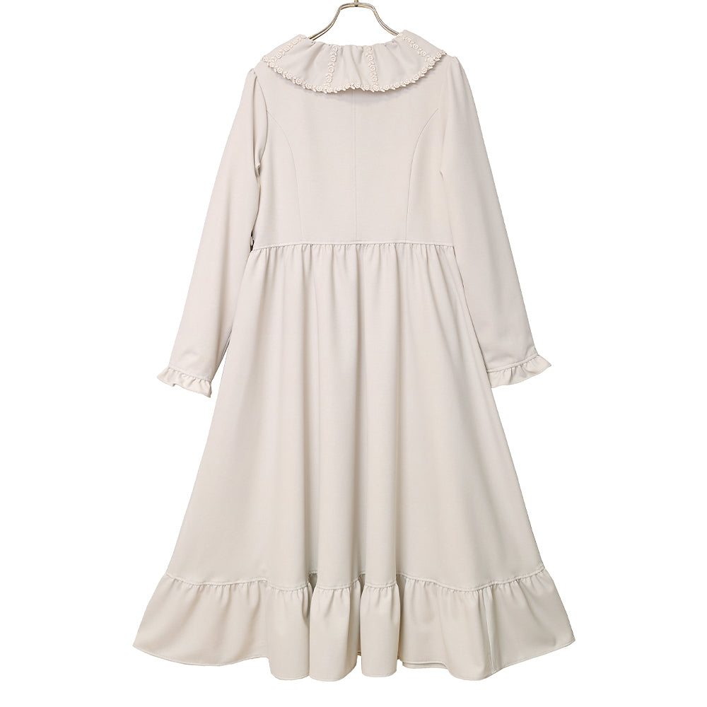 Rose lace collar spring coat