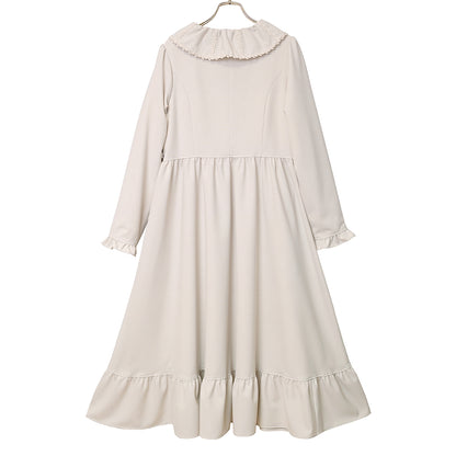 Rose lace collar spring coat