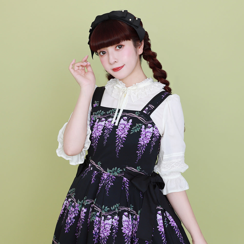 Standing collar torsion lace blouse