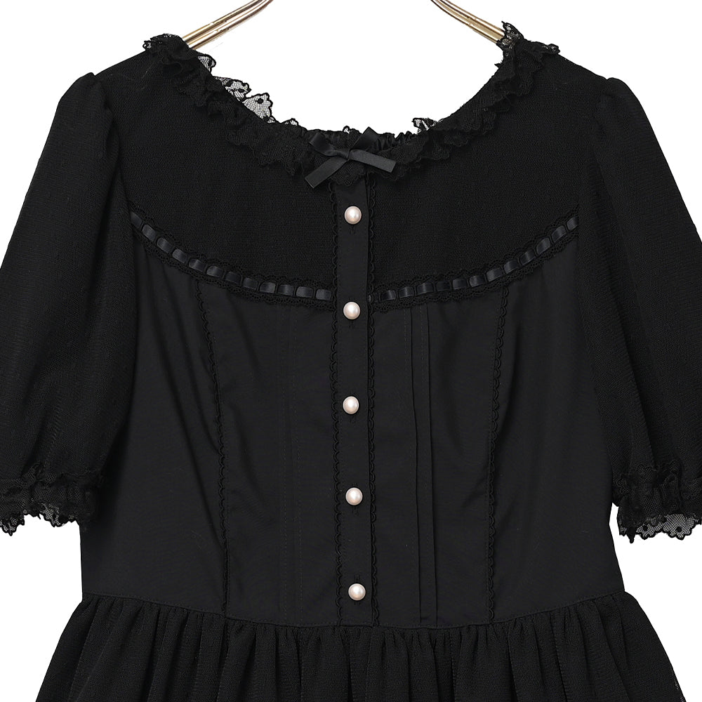 メロディバスケット Bustier style tulle dress Bustier style tulle dress-Melody BasKet(メロディーバスケット