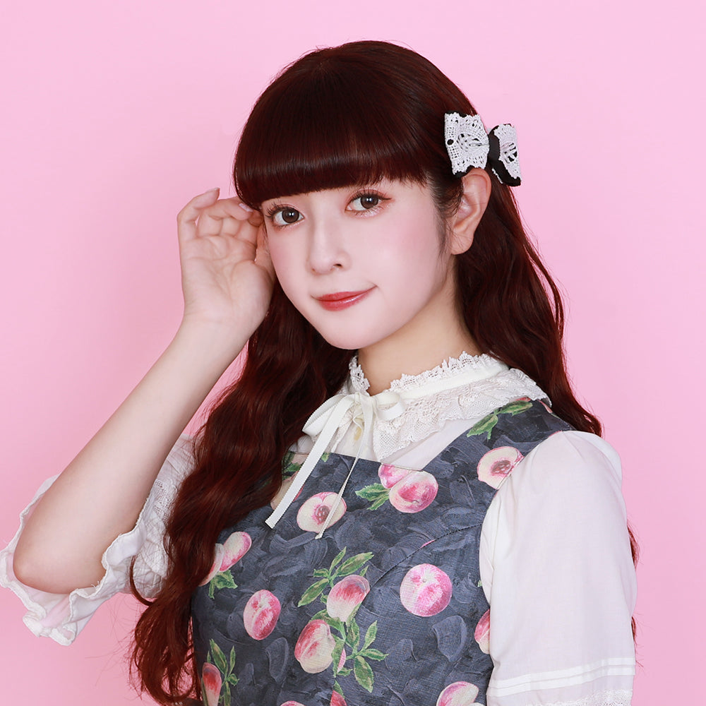 レースリボンヘアクリップ