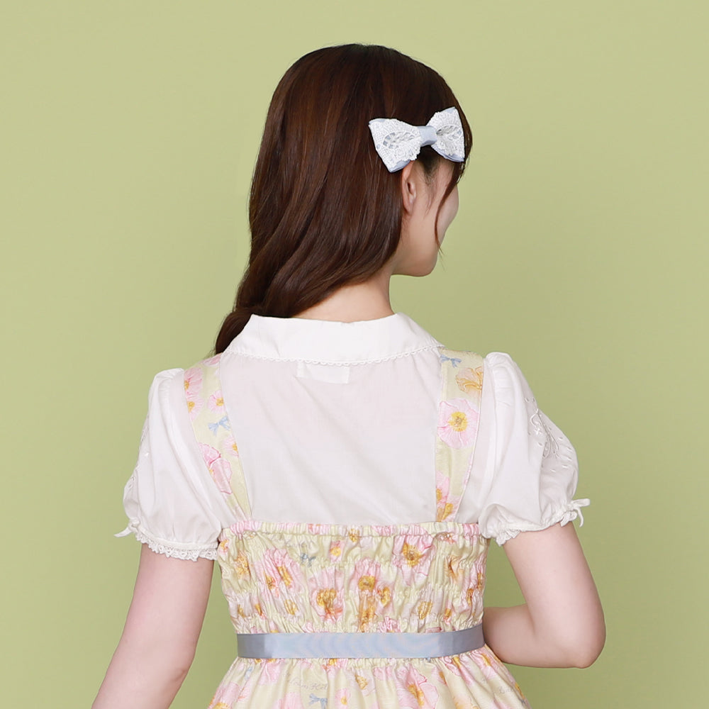 レースリボンヘアクリップ