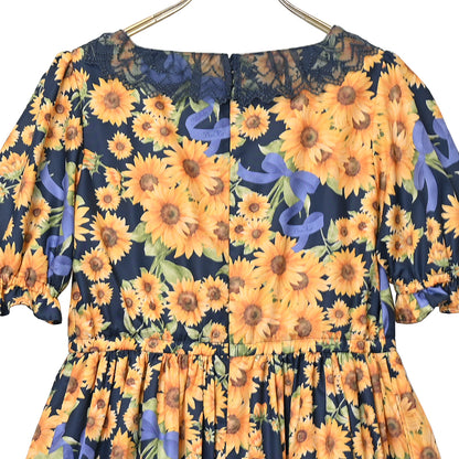 Sunflower bouquet tiered dress