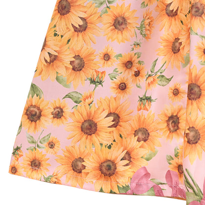 Sunflower bouquet tiered dress