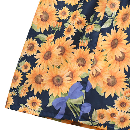 Sunflower bouquet tiered dress