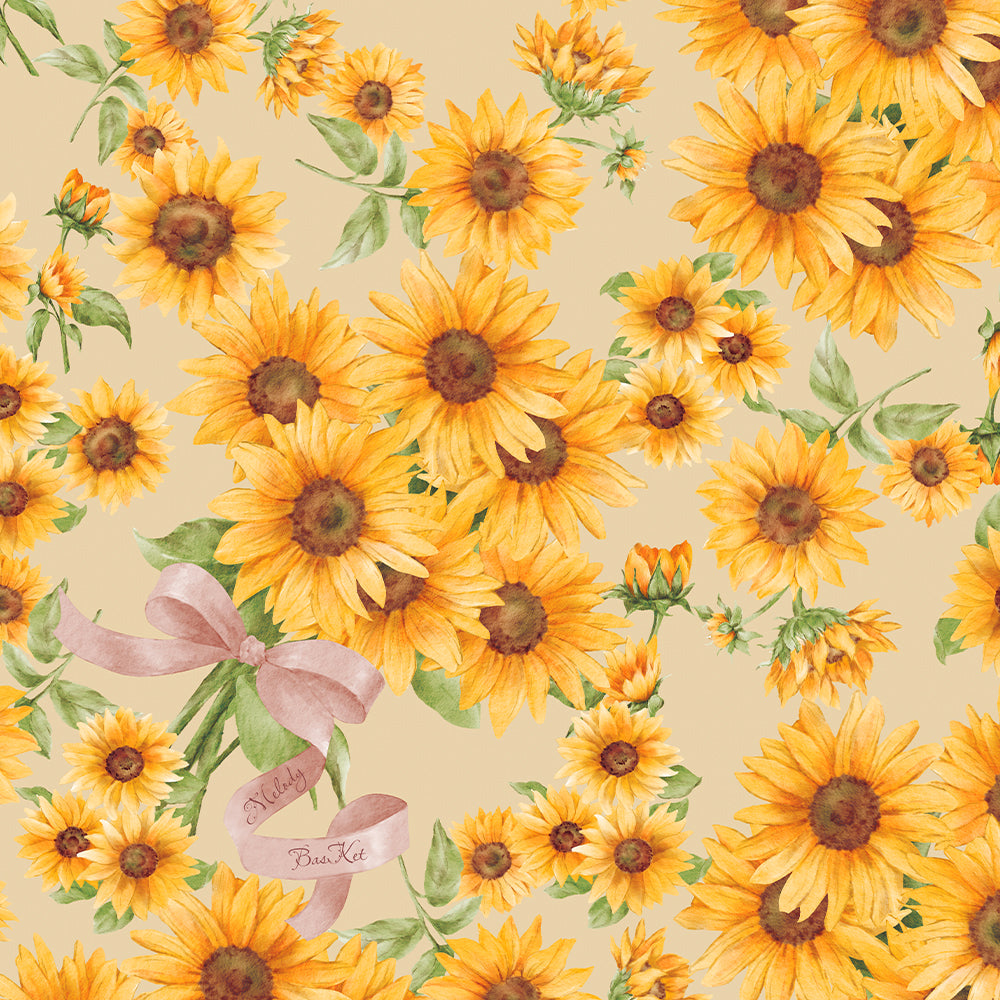 Sunflower bouquet tiered dress