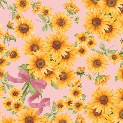 Sunflower bouquet tiered dress