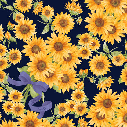 Sunflower bouquet tiered dress