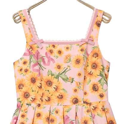 ひまわりブーケのジャンパースカート