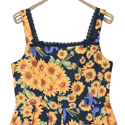 ひまわりブーケのジャンパースカート