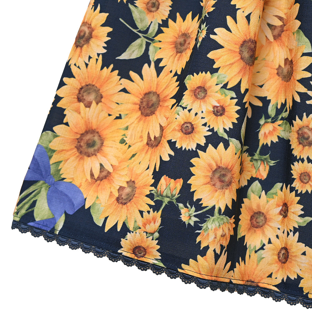 ひまわりブーケのジャンパースカート