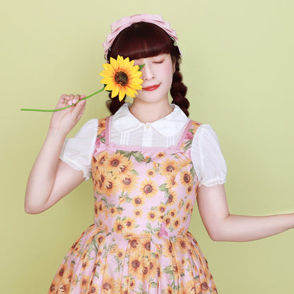 ひまわりブーケのジャンパースカート