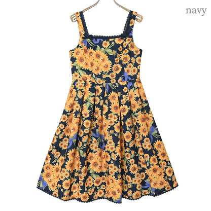 ひまわりブーケのジャンパースカート