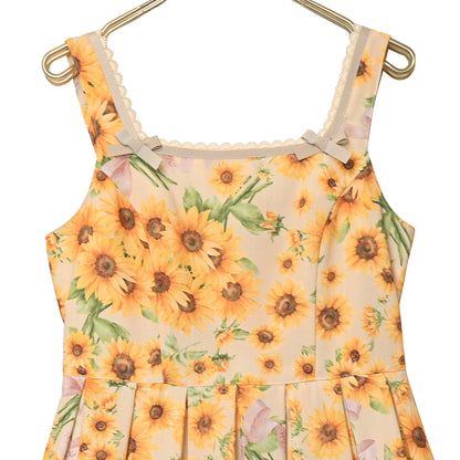 ひまわりブーケのジャンパースカート