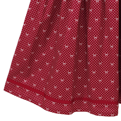 Little dot Ribbonフリル付きカラーワンピース