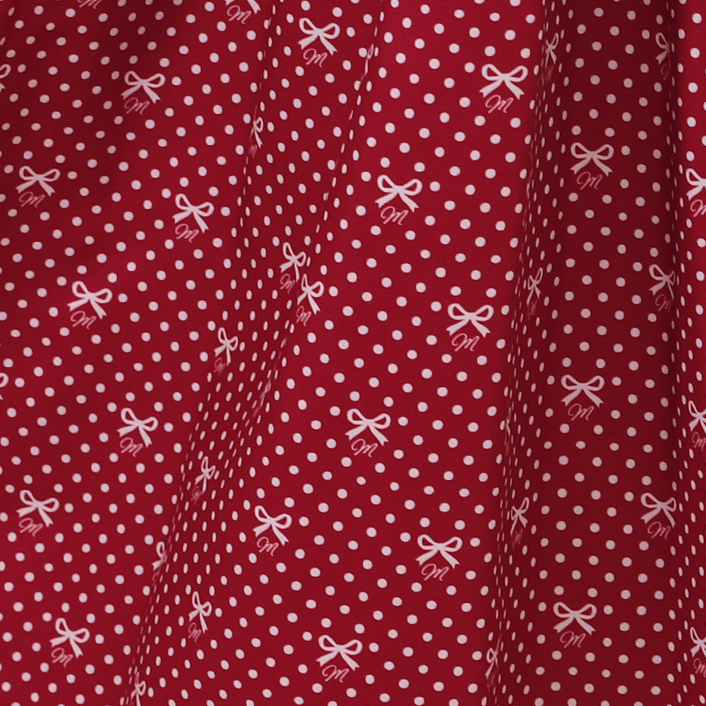 Little dot Ribbonフリル付きカラーワンピース