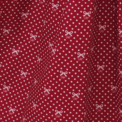 Little dot Ribbonフリル付きカラーワンピース