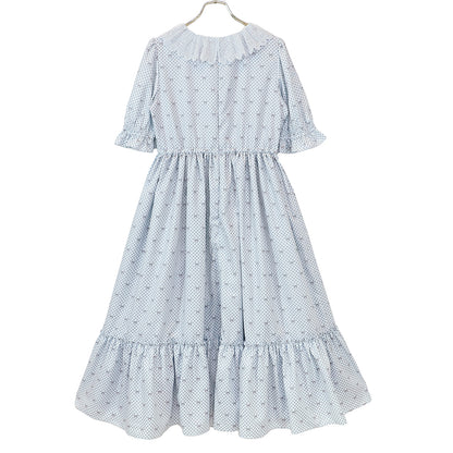 Little dot Ribbonレース襟ワンピース