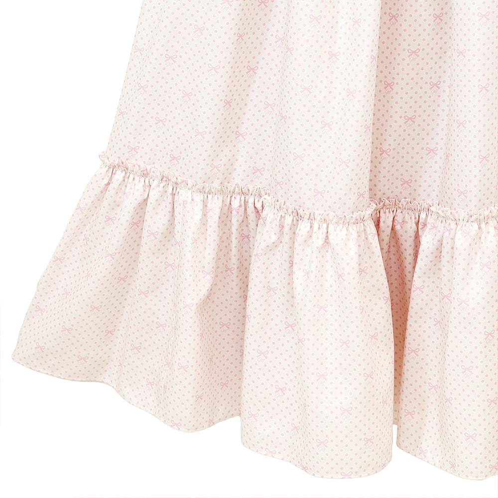 Little dot Ribbonレース襟ワンピース