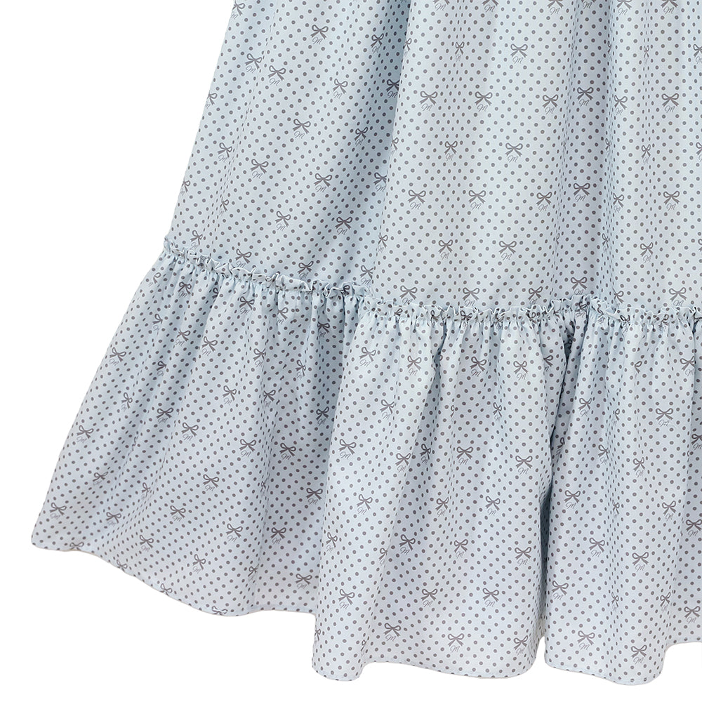 Little dot Ribbonレース襟ワンピース