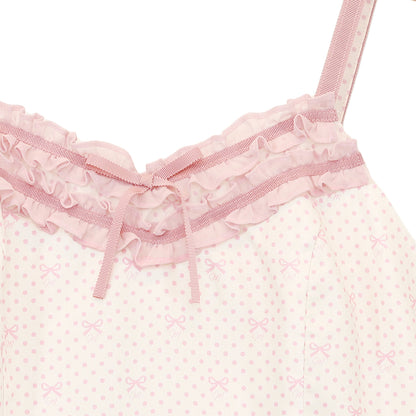 Little dot Ribbonジャンパースカート