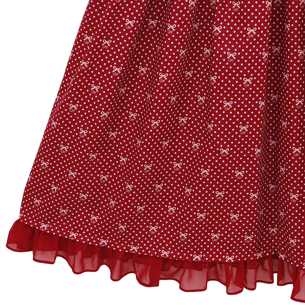 Little dot Ribbonジャンパースカート