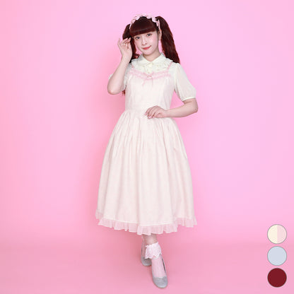 Little dot Ribbonジャンパースカート