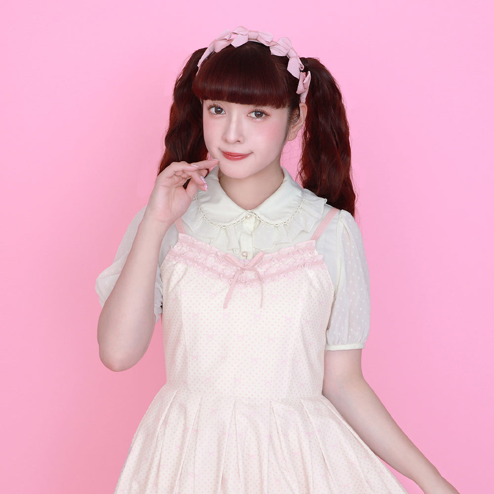 Little dot Ribbonジャンパースカート