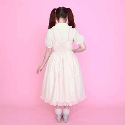 Little dot Ribbonジャンパースカート